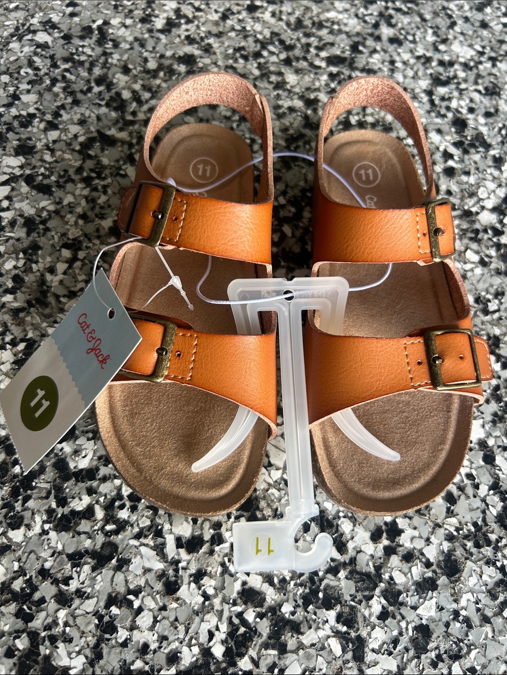 Cat & Jack Kids' Faux Leather Double-Buckle Sandals